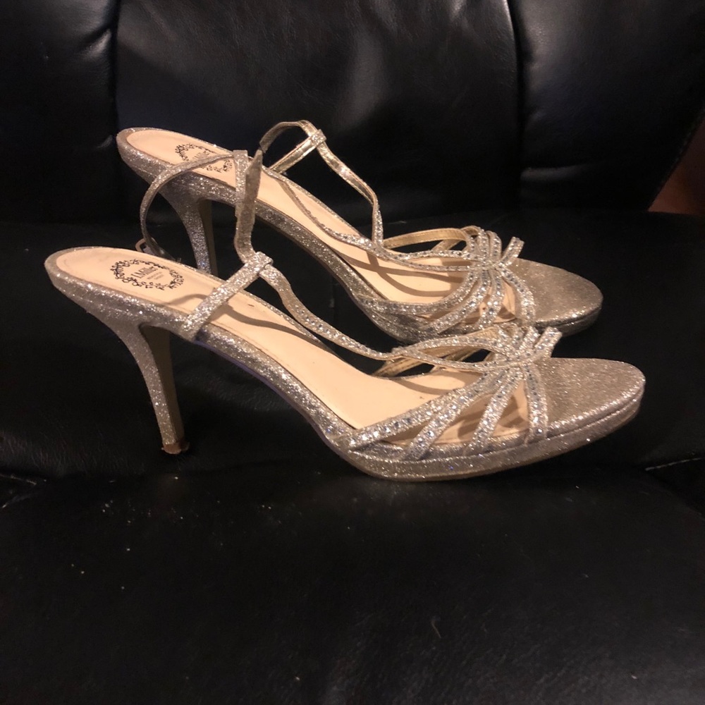 Gold glitter heels - L.Miller brand (at JCPenney)